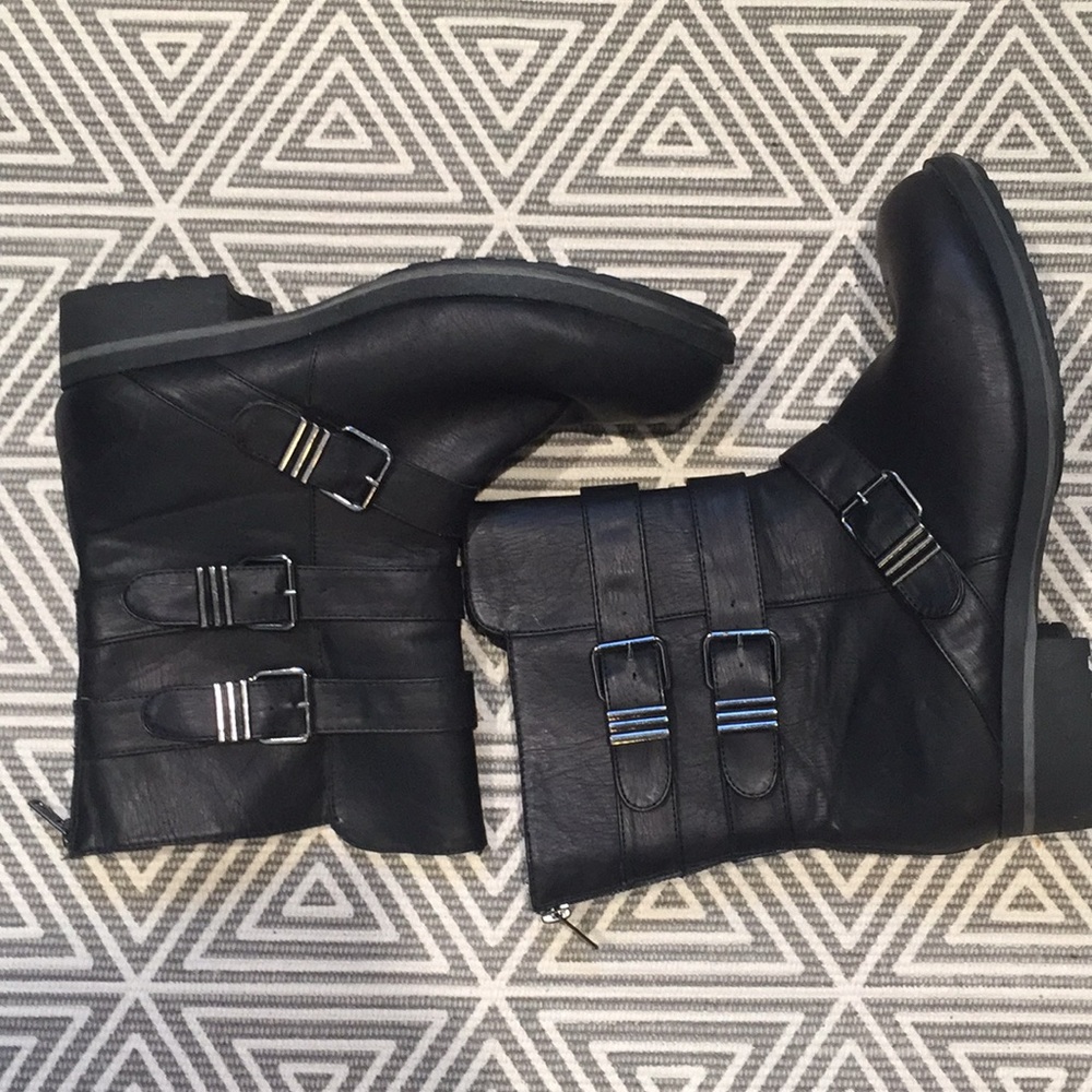 Black Moto Boots